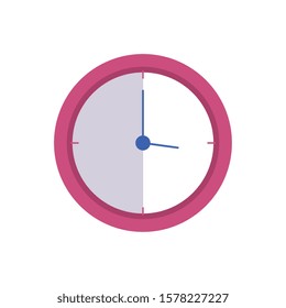 clock wall time isolated icon vector illustration design
