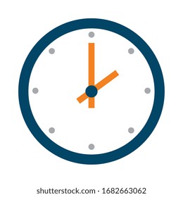 diseño de ilustración vectorial con tiempo de pared aislado