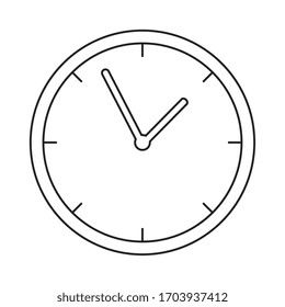 clock wall time isolated icon vector illustration design