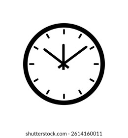 Clock, Wall clock vector icon, filled flat sign, solid pictogram isolated on transparent background