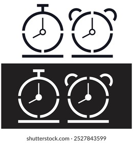 Clock, watch icon set vector illustration.