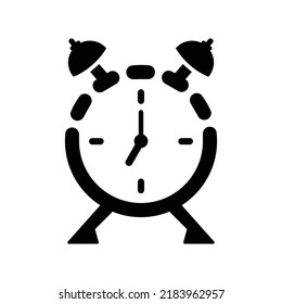 Icono de reloj, reloj, programa. Gráficos vectoriales negros.