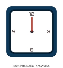 clock watch time technology classic object retro vector illustration