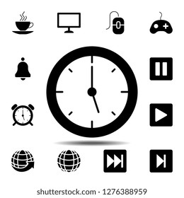 clock, watch, timepiece, timer, timekeeper icon. Simple glyph vector element of web, minimalistic icons set for UI and UX, website or mobile application