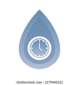 elemento icono de plantilla de diseño de degradado de logotipo de agua de reloj