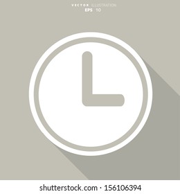 Clock web icon button