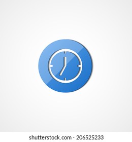 Clock web icon on white background