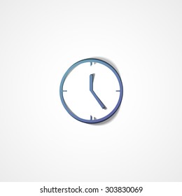 Clock web icon on white background