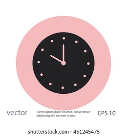 Clock web icon, vector design