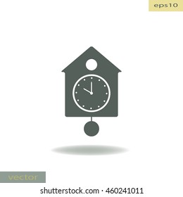 Clock web icon, vector design