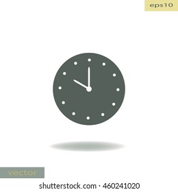 Clock web icon, vector design