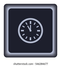 Clock web icon, vector design