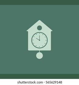 Clock web icon, vector design