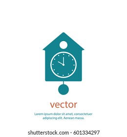 Clock web icon, vector design