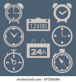 clock, Web icons