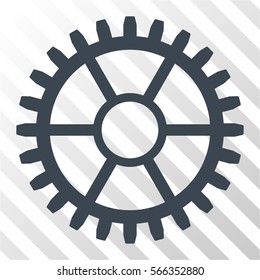 Clock Wheel vector icon. Illustration style is flat iconic smooth blue symbol on a hatched transparent background.
