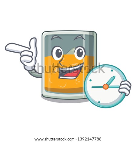 With clock whiskey islated with in the character