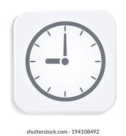 Clock White Icon