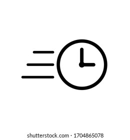 clock  - white vector icon Time speed icon vector logo