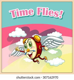 Reloj con la ilustración de las alas voladoras
