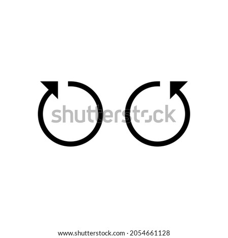 Clock wise counter clockwise icons vector isolated on white background