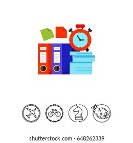 Clock at workplace showing working time