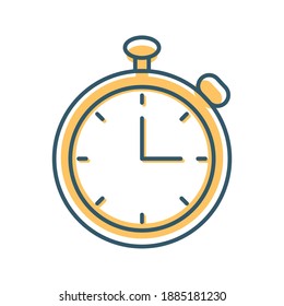 reloj con diseño de ilustración vectorial de color amarillo