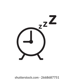 Clock with zzz icon design