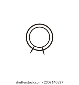 Clock,circle geometric symbol simple logo vector