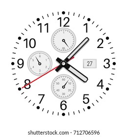 Clockface. Vector illustration isolated on white background