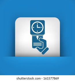 Clocking-in card icon