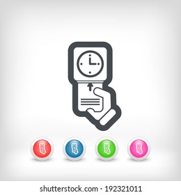 Clocking-in card icon