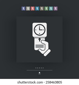 Clocking-in card icon