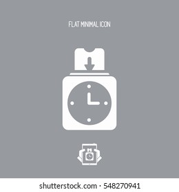 Clocking-in card - Vector flat icon