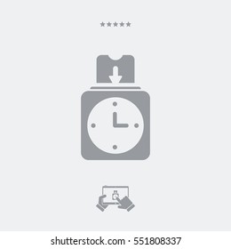 Clocking-in card - Vector flat icon