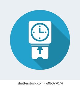 Clocking-in card - Vector flat icon