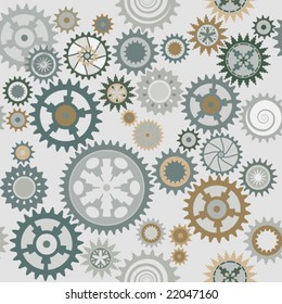 Clock's cog-wheels pattern