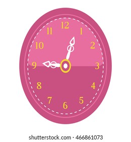Clocks face dial watch alarm vector illustration