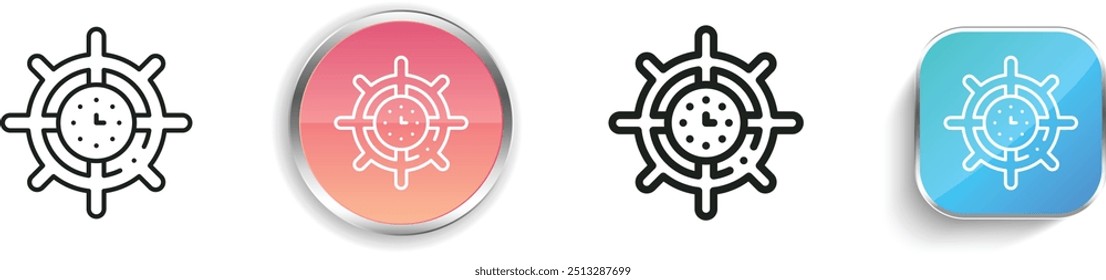 clocks icon. Thin Linear, Regular and Button Style Design Isolated On White Background