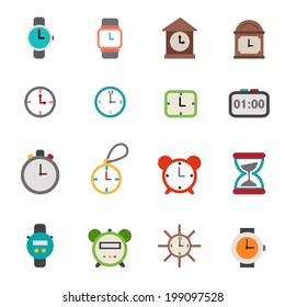 Clocks icons vector eps10