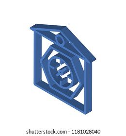 Clocks isometric left top view 3D icon