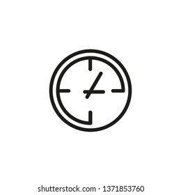 Clocks line icon. Office work, every day, hurry up. Time concept. Vector illustration can be used for topics like time management, work life, daily routine