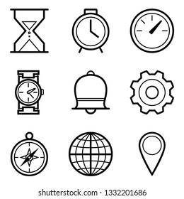 Clocks and Location Icons