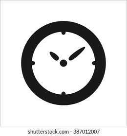 Clocks office simple icon on white  background