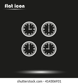 Clocks showing different time.