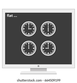 Clocks showing different time.