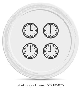 Clocks showing different time.