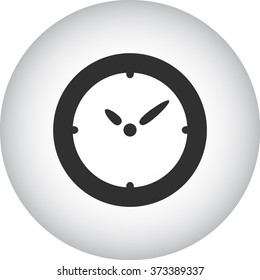 Clocks simple icon on colorful round background