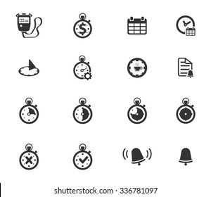 Clocks simply symbols for web icons