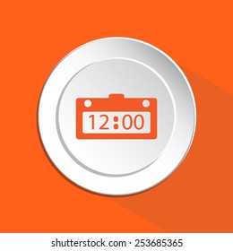 Clocks, time icons set